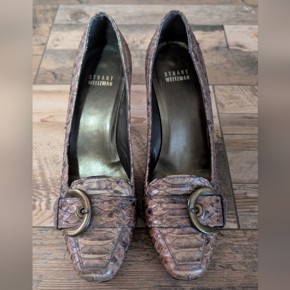 Stuart Weitzman Python Heels Size 7.5